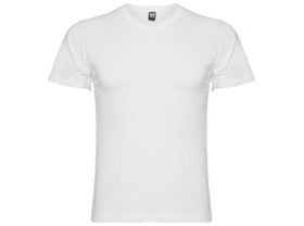 T-shirt col V blanc