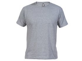T-shirt col rond gris chiné